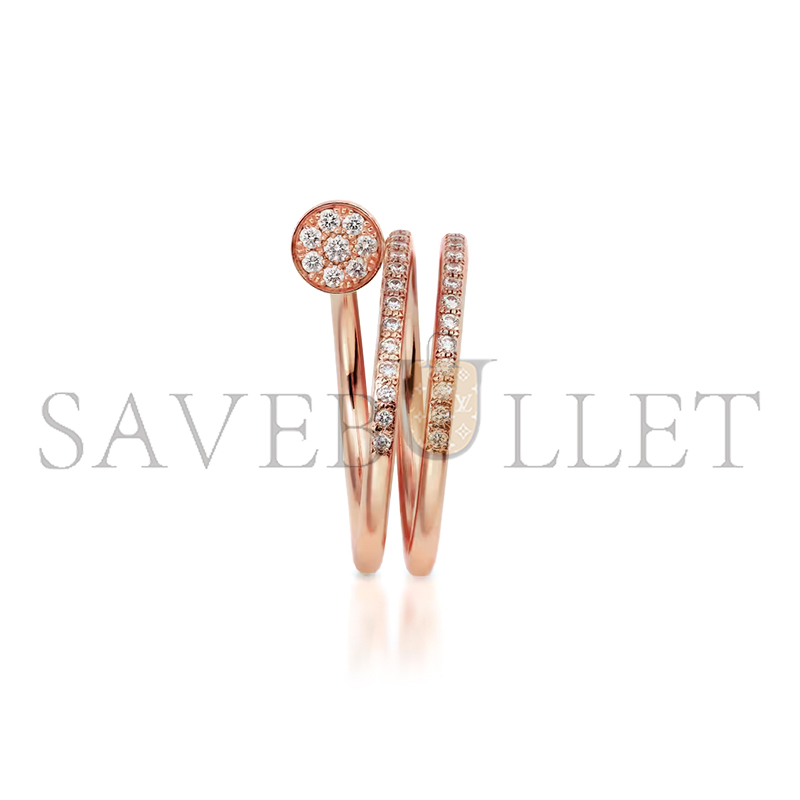 CARTIER JUSTE UN CLOU RING, DOUBLE, SEMI-PAVED B4210900